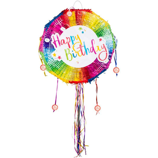 Pinata happy birthday multicolore (44 cm)
